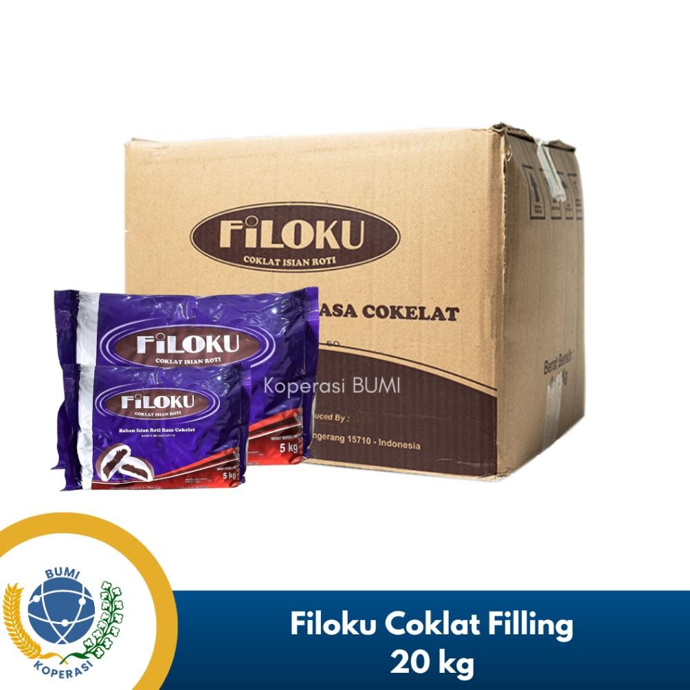 

Cokelat Filoku Filling Cokelat Pasta Isian Roti Cokelat isi 4 Pack 5Kg/Pack