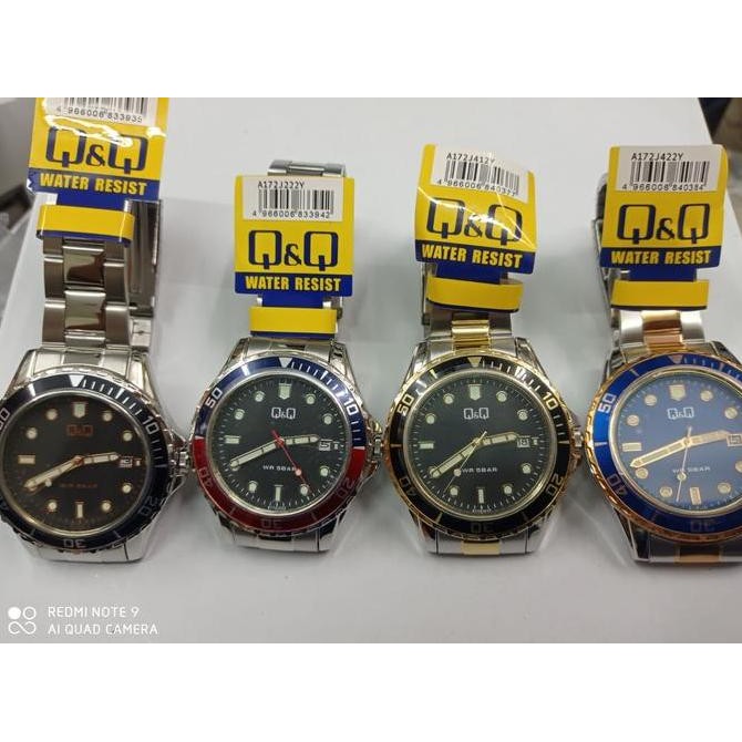 Tersedia Jam Tangan Pria Stainless Besi Original Q&Q QnQ QQ A172 A172J Analog