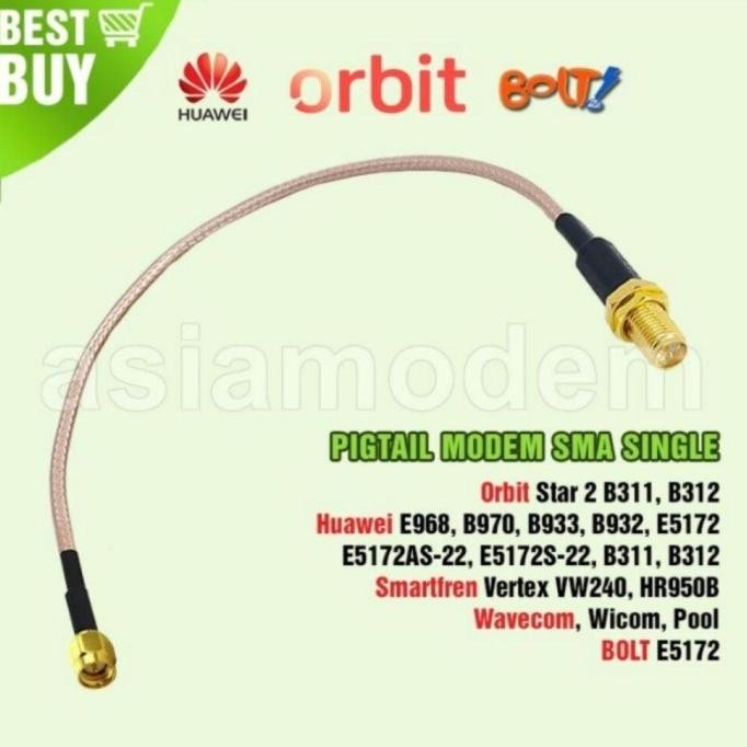 Pigtail Antena Orbit Star 2 Dan Star 3 Single Or Dual Pigtail To Sma M New Stok