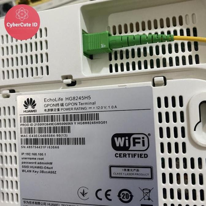 Router Wifi Ont Huawei Hg8245H5 | 5H5 | Voucheran | Port Biru & Hijau New Stok
