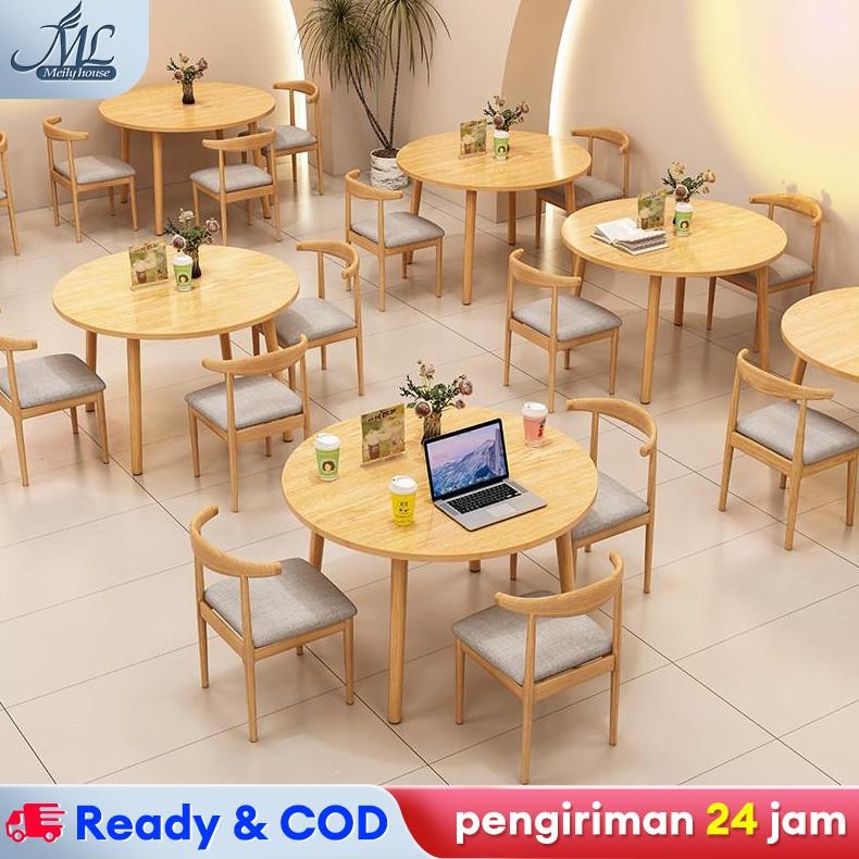 Meja Makan Bulat 80CM Ruang Tamu Belajar Multifungsi Minimalis Kayu Meja Bulat Minimalis Meja Makan 