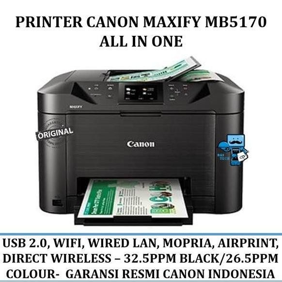 Printer Canon Maxify Mb5170 All In One Original - Resmi New Stok