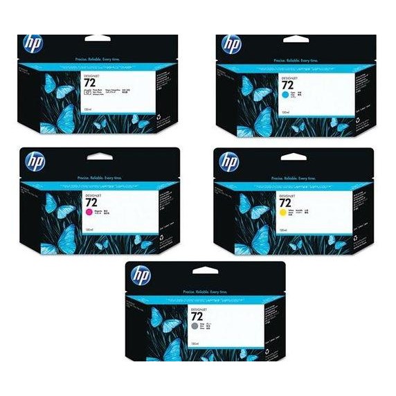 Tinta Hp Plotter 72 [130Mil] Bk G Fb M C Y Original New Stok