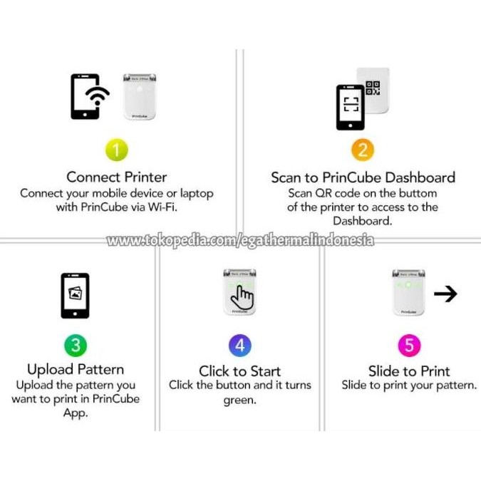 Portable Printer Mbrush Thermal Inkjet Mini Princube Indiegogo Copy New Stok