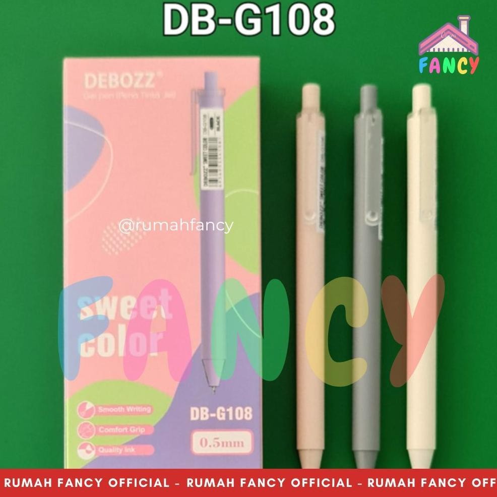 

[GROSIR] 1 LUSIN isi 12 PCS Pulpen HITAM/Bolpen/Ballpoint/Gel/Click Debozz DB-G05 0.5 mm / G07 0.7mm/ DEBOZZ G 109 / DEBOZZ G 108