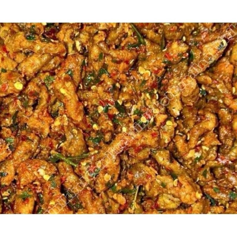 

Keripik usus pedas daun jeruk crispy 1kg