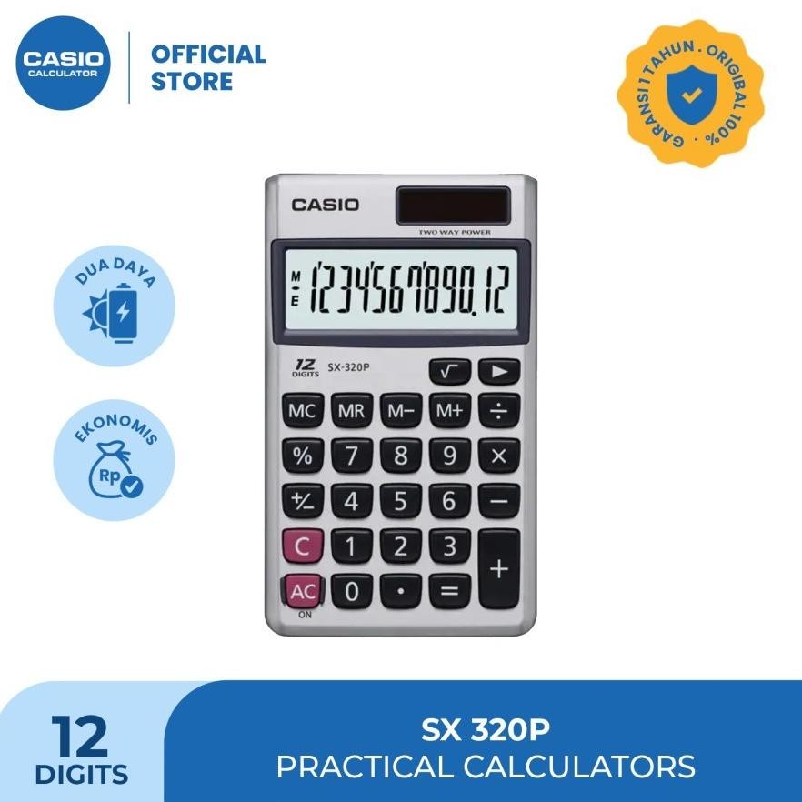 

Calculator Casio SX-320P Kalkulator Saku 8 Digit Original | Mini & Praktis