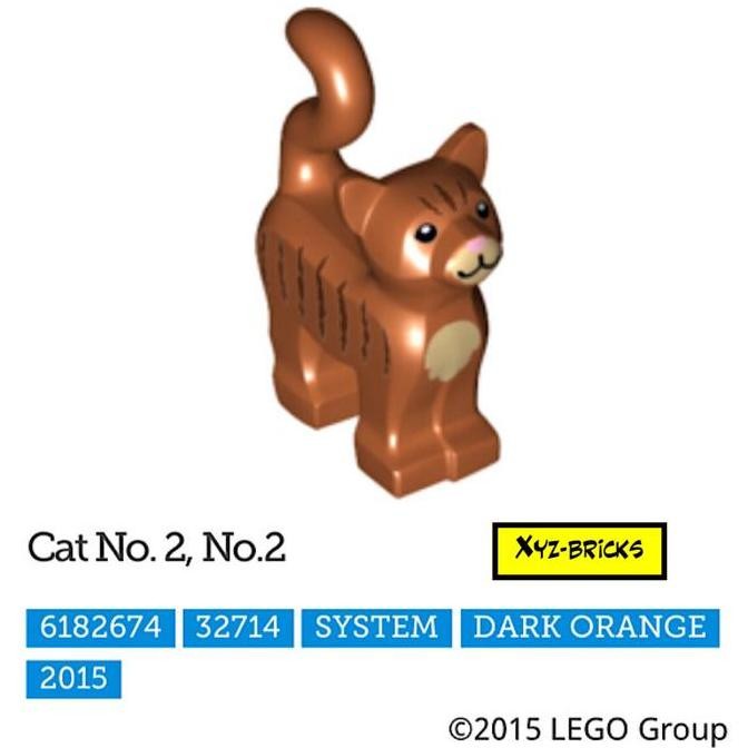 LEGO PARTS 6182674 Animal - Marvel Super Heroes Goose Cat Dark Orange