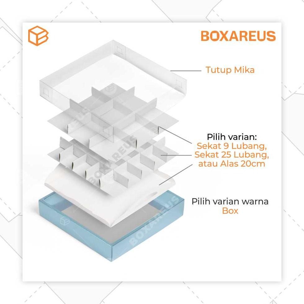 Box Nastar Pie Sekat Mika, Dus Kotak Sekat, Box Brownies | CB212135