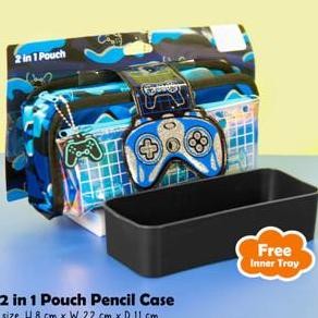 

PREMIUM Fun Time 2-in-1 Pencil case tempat pencil anak 09132 PS