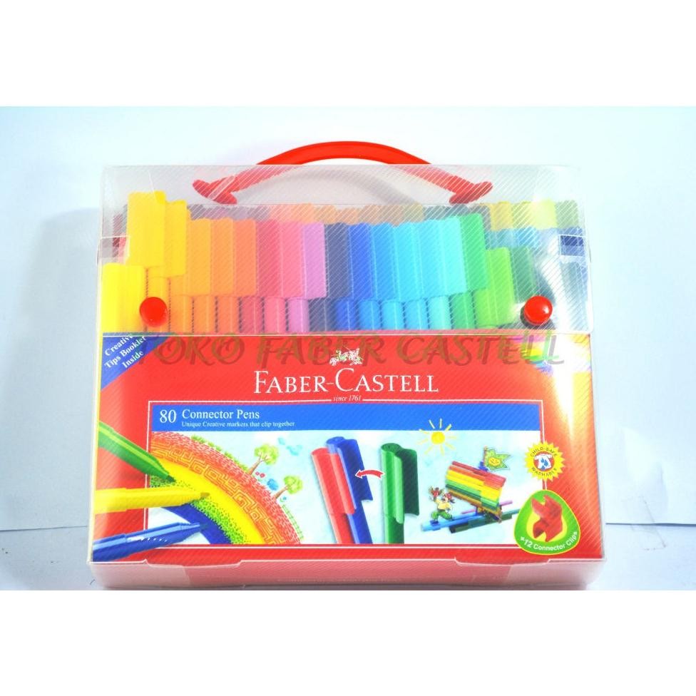 

Konektor Pen Faber Castell / Spidol Warna Kemasan 80 Warna / Gift Case Connector Pen Set 80