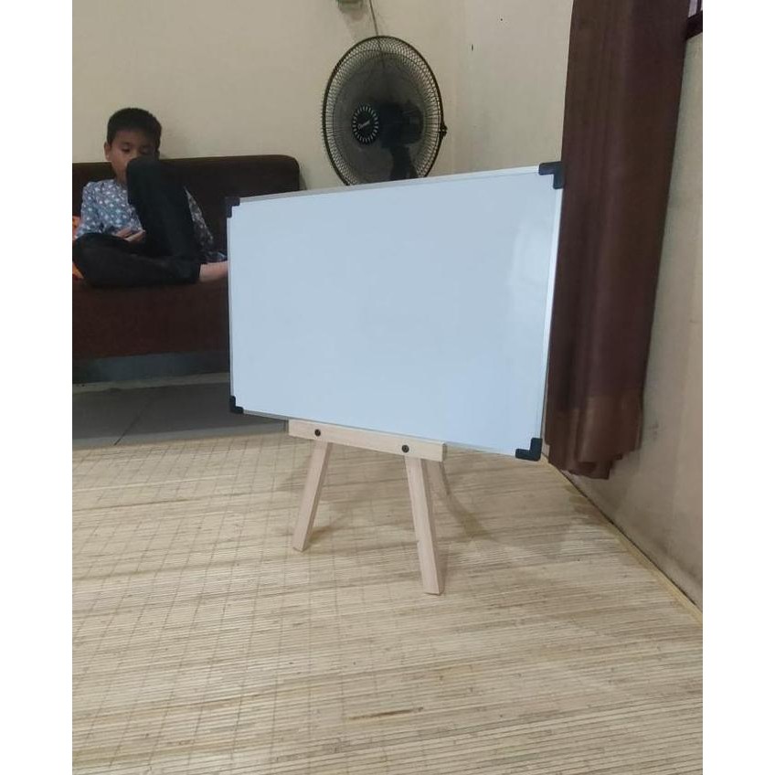 

Whiteboard Standing 60cm,Papan Tulis White Board Anak,Penyangga Polos ns
