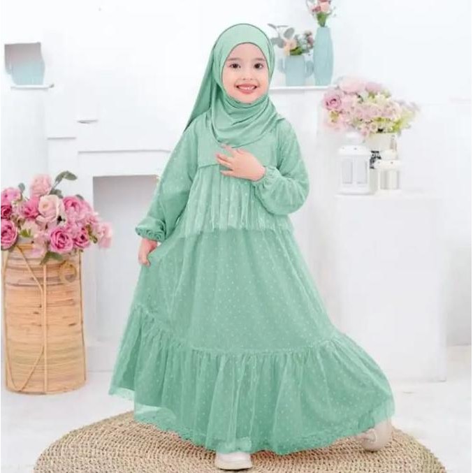 Sale Gamis Anak Emy Kid / 3-11 Tahun / Gamis Geulis Kid / Gamis Tutu / Gamis Maxi Anak Perempuan / G
