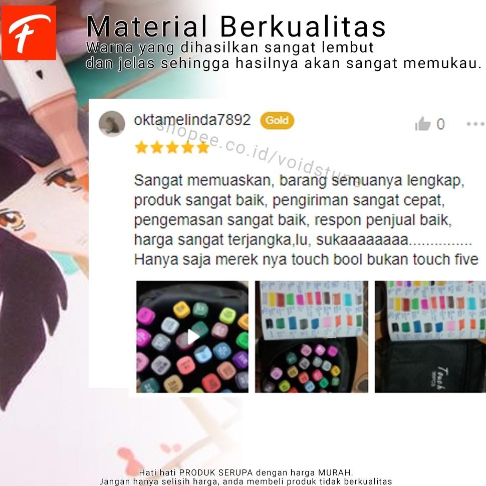 

Spidol Warna Warni Lengkap Dua Sisi Fine Art Marker brush pen 30 Pcs Color