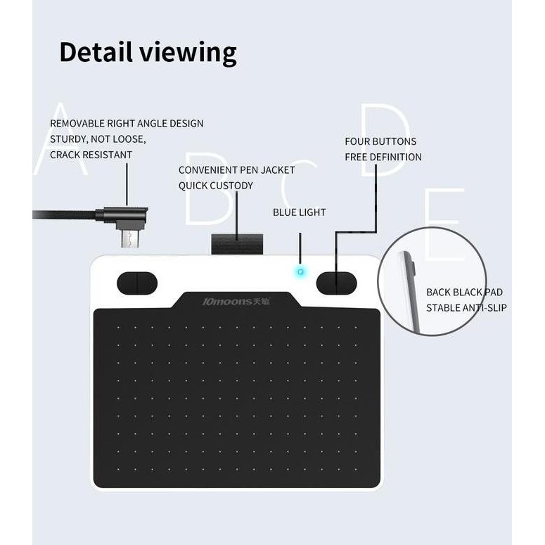 

VIMON T503 Digital Graphic Drawing Pen Tablet Stylus Art Design Gambar Writing Pad Tab OSU Alt H640P H430P hs