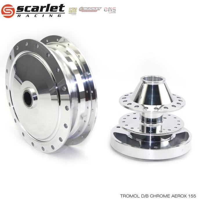 Scarlet Racing - Tromol Depan Belakang Motor Motorcycle Aerox 155