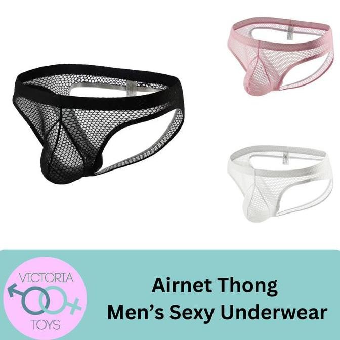 Airnet Thong Men's Sexy Brief Underwear / Celana Dalam Seksi Pria