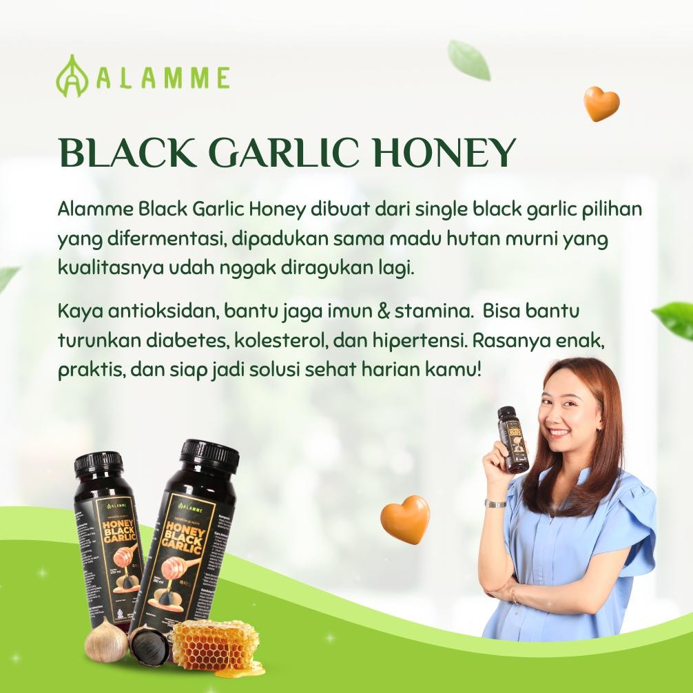 

Alamme Black Garlic Honey Madu Bawang Hitam Tunggal Lanang Premium 250ml