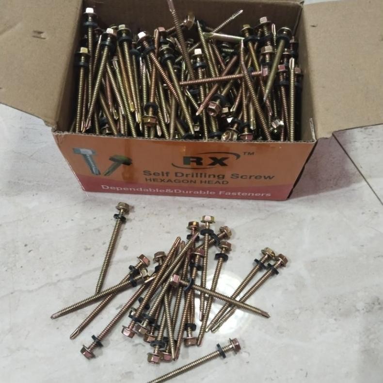 Baut Roofing Baja Ringan 1270 300 Pcs 1 Kotak Baut Roofing Baja Ringan 1270