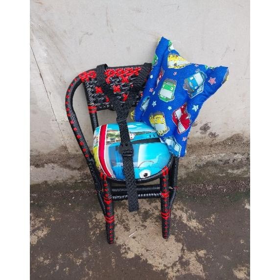 .BONCENGAN ANAK 3 in 1 free bantal DUDUKAN MOTOR KHUSUS MOTOR BEBEK TERBUAT DARI ROTAN PILIHAN NYAMA