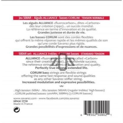 Senar Gitar Klasik Classic Savarez Alliance Corum 500 AR Normal Tension