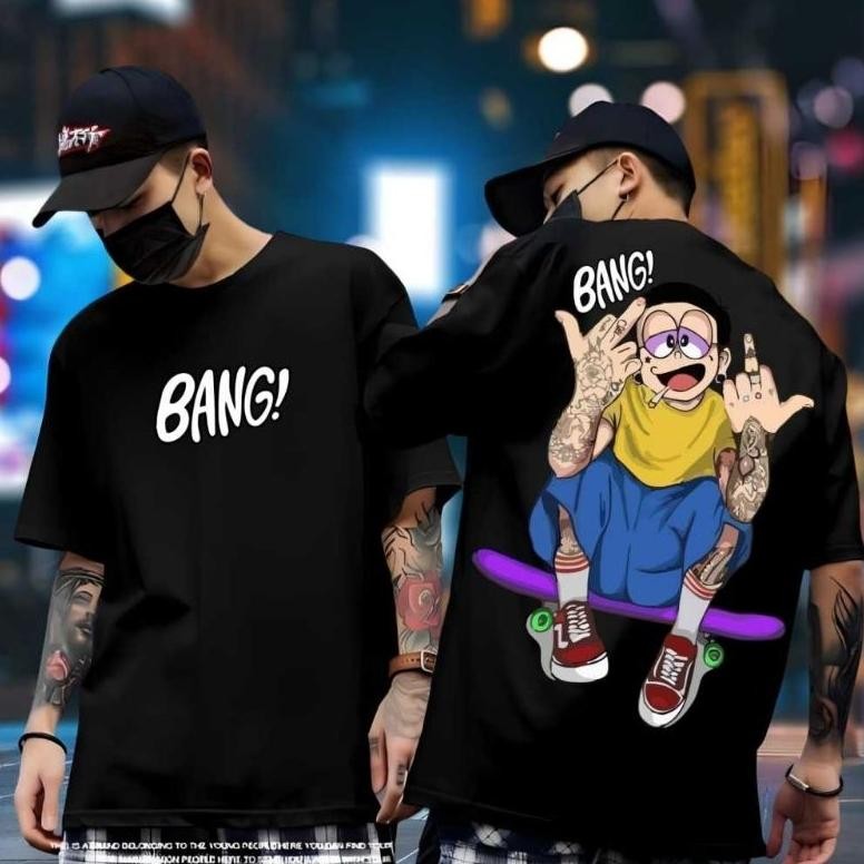 Promo T-Shirt Distro Gear Bang Nobita Kaos Motif Nobita T-Shirt Kaos Distro Pria Wanita