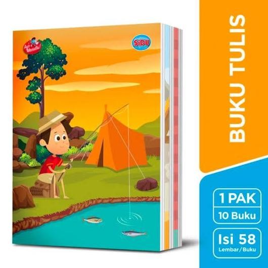 

buku tulis sinar dunia 58 lembar/ SIDU 58/1PACK ISI 10BUKU B77S