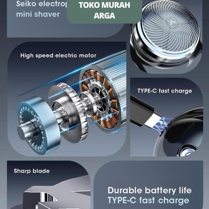 ALAT CUKUR BULU ELEKTRIK MINI SHAVER BULAT KECIL SANQIAO  ALAT CUKUR JENGGOT KUMIS BULU ELEKTRIK MIN