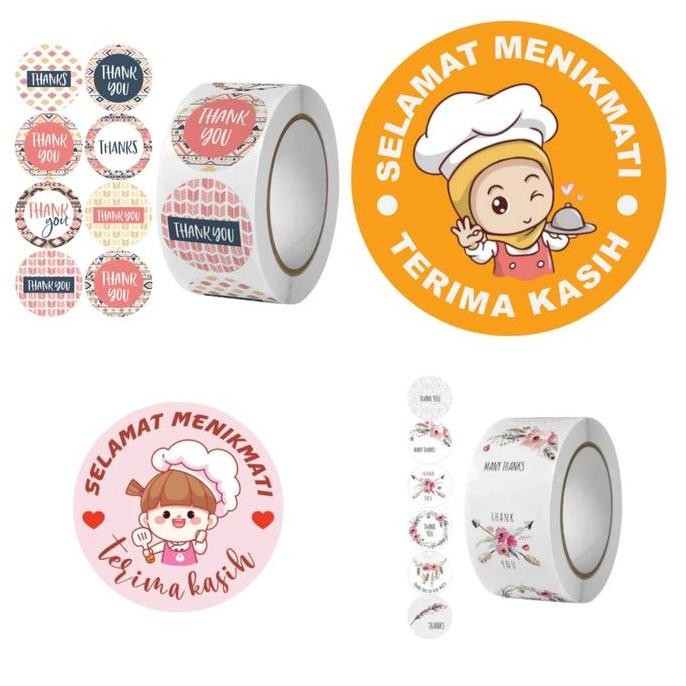 

HRG DISKON Label Sticker Kemasan Stiker Thank You Packaging Amplop Box PER ROLL