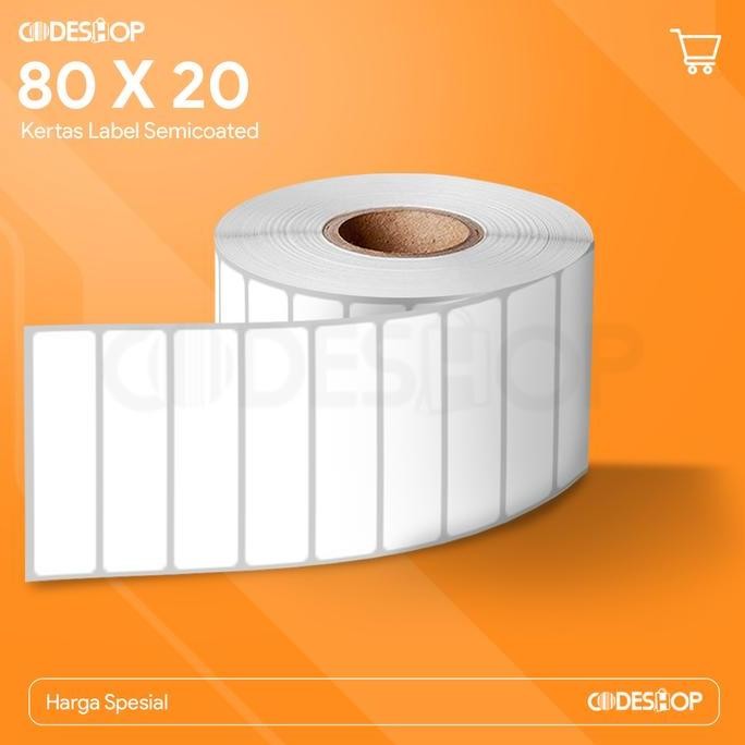 

JUAL Label Semicoated 80 x 20 / 80x20 mm / 80x20mm 1 Line 6000 Pcs Stiker