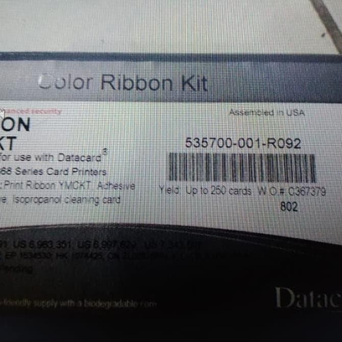 Ribbon Datacard Ymckt Cd168 New Stok