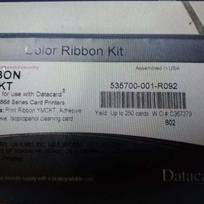 Ribbon Datacard Cd168 Color Ymckt New Stok