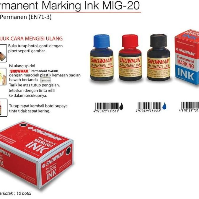 

TERMURAH - tinta snowman permanen