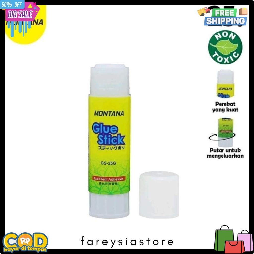 

[ 24 Pcs ] Grosirr 1 Box Lem Stik Montana 10Gr 25Gr / Glue Stick Murah Terlengkap Dan Termurah