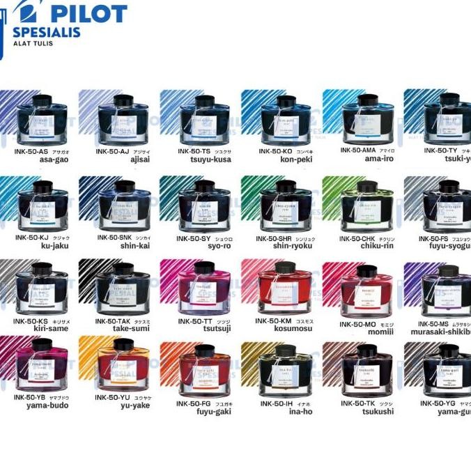 

HARGA DISC - PILOT IROSHIZUKU INK 50 ml / TINTA IROSHIZUKU INK-50-INT Fountain Pen