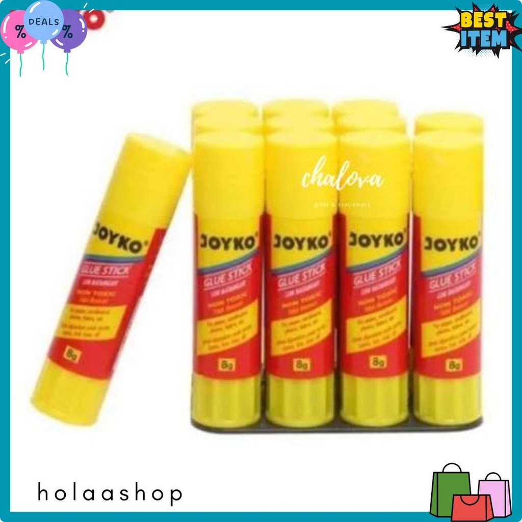 

[Lusin] Lem Stik Joyko Gs-09/Lem Batang/Glue Stick 8 Gram Isi 12 Terlengkap Dan Termurah