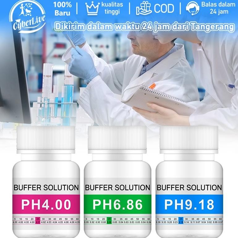 Promo 6.6 50ML PH Buffer PH4/6.86/9.18 Cairan Kalibrasi Standar Presisi Tinggi