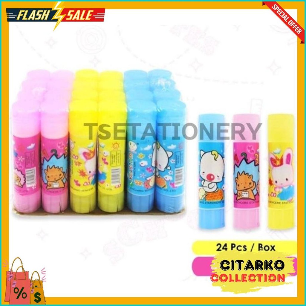 

Glue Stick Fancy - Lem Kertas Stick 24 Pcs [Grosir] Diskon