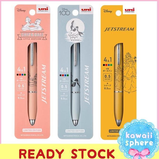 

BEBAS ONGKIR - Uni Jetstream Disney Limited Edition | 4 & 1 Mechanical Pencil | 0.5 mm | Chip&Dale / Ariel / Belle | Ready Stock Handcarry Japan