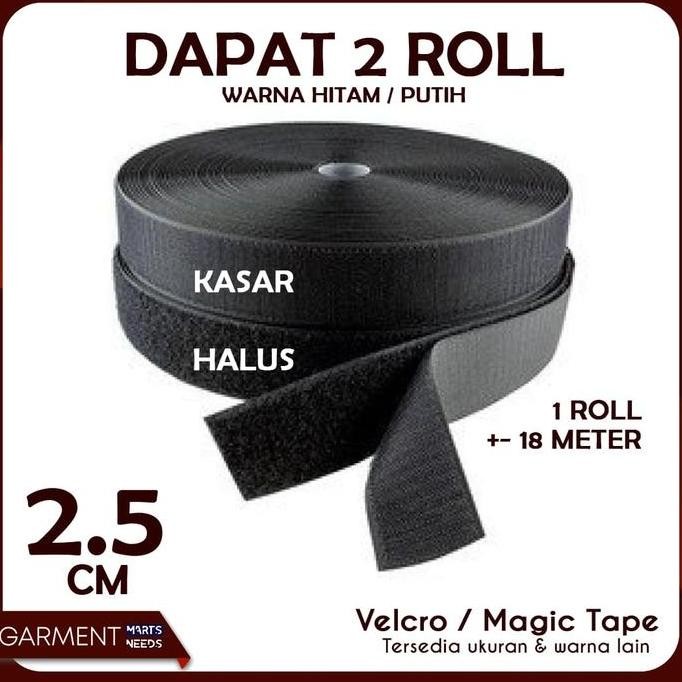 

DISKON VELCRO 2,5 CM MAGIC TAPE KASAR HALUS 18 METER