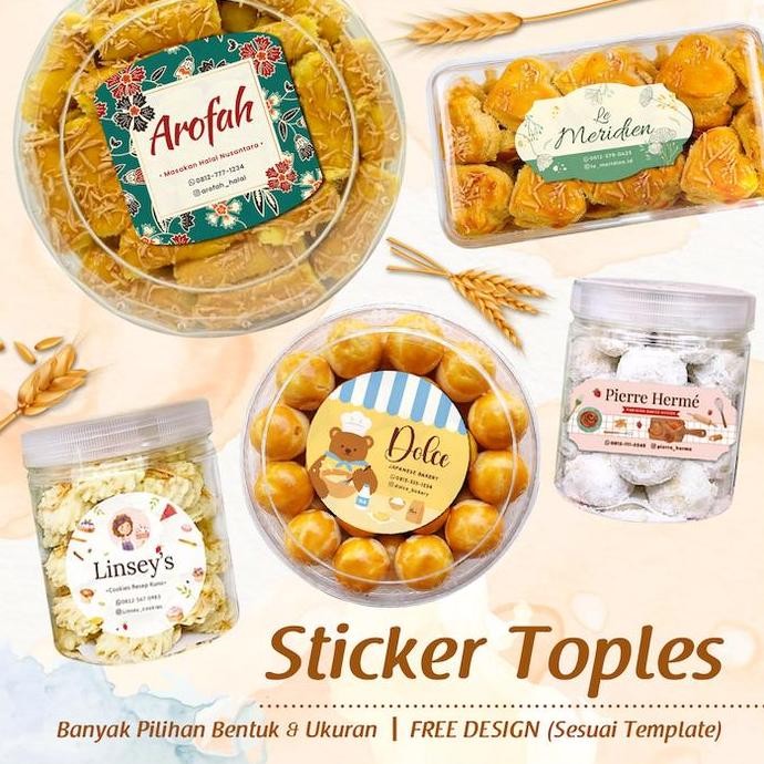 

BRG BARU Sticker Toples Custom/ Sticker Kemasan/ Label Makanan