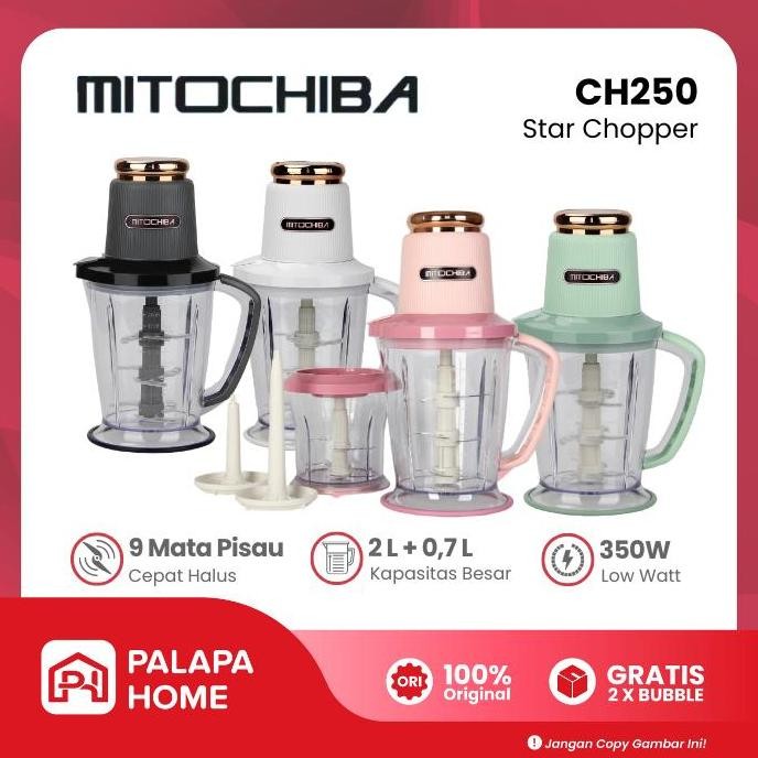 Tersedia Chopper Mitochiba CH 250 Mito Choper CH250 Coper Cooper Copper Blender 9 Mata Pisau