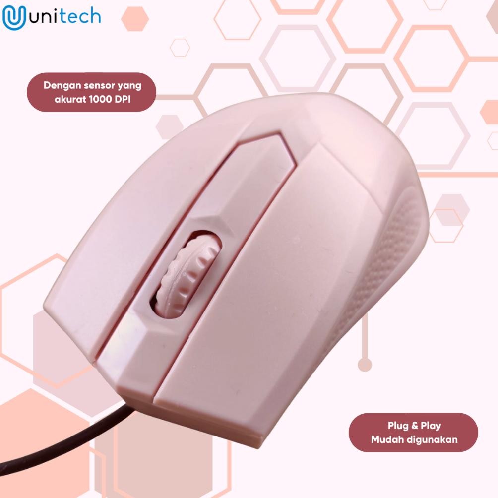 Sale Mouse Kabel Unitech G9 Untuk Komputer Laptop Pc 1000Dpi Plug And Play - Mouse Office Kantor Hjg