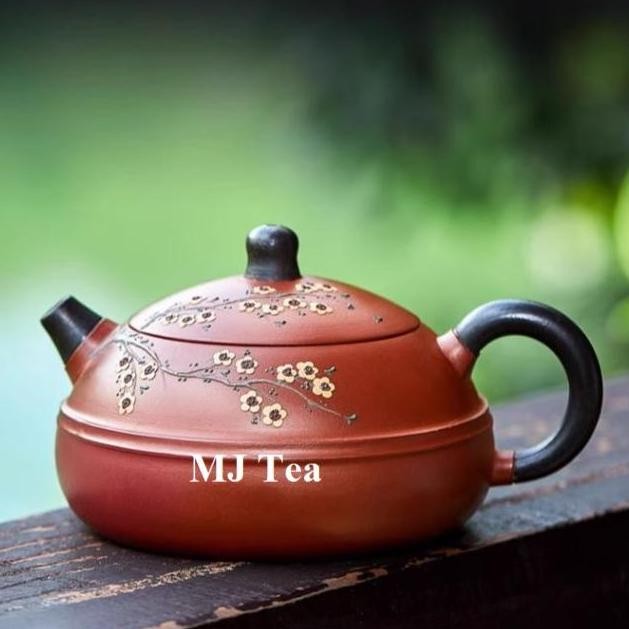 Yixing Purple Clay Red Clay Plum Blossom Clay Painted Teapot - Teko Maison Auratea