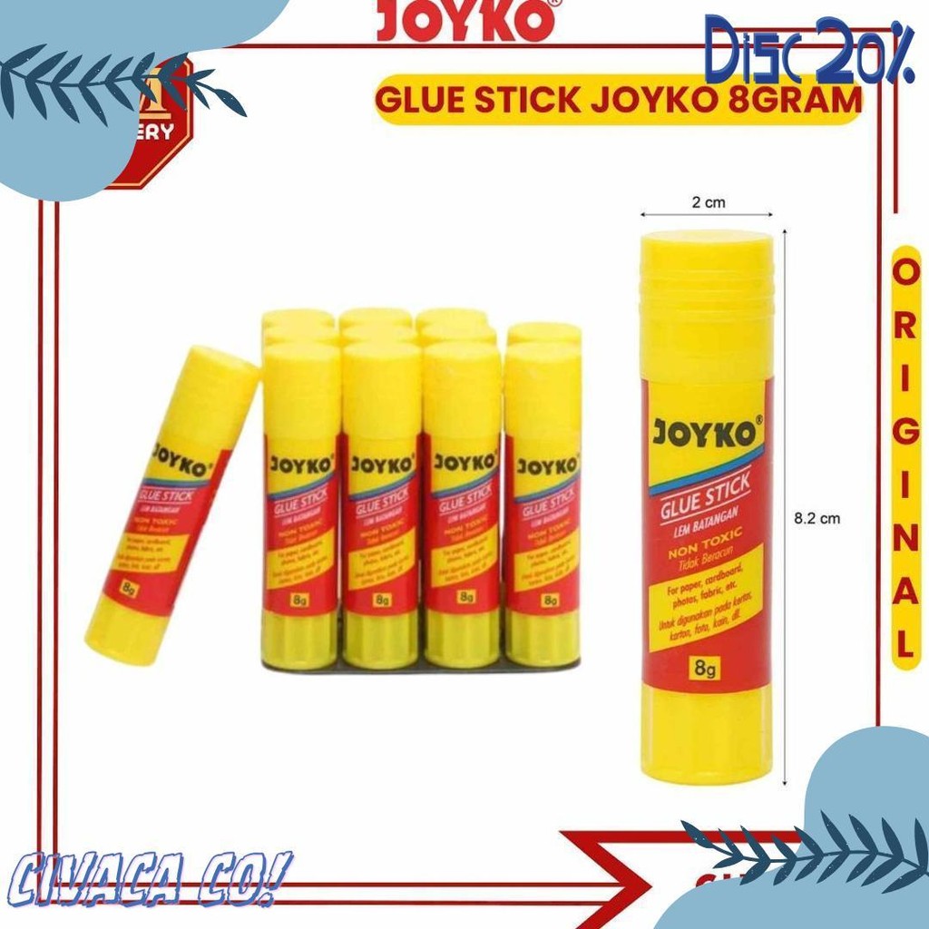 

Joyko Glue Stick 8 Gram Original Aman Flash Sale! Diskon Hingga 70%