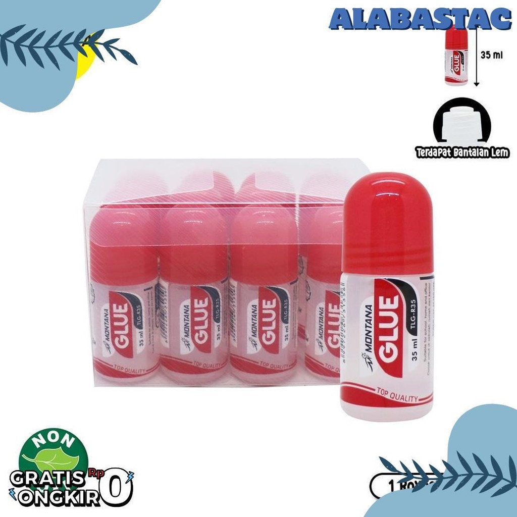 

Montana Lem Cair 35Ml 12 Pcs Liquid Glue Perekat Serbaguna Tlg-R35/Box Flash Sale! Diskon Hingga 70%