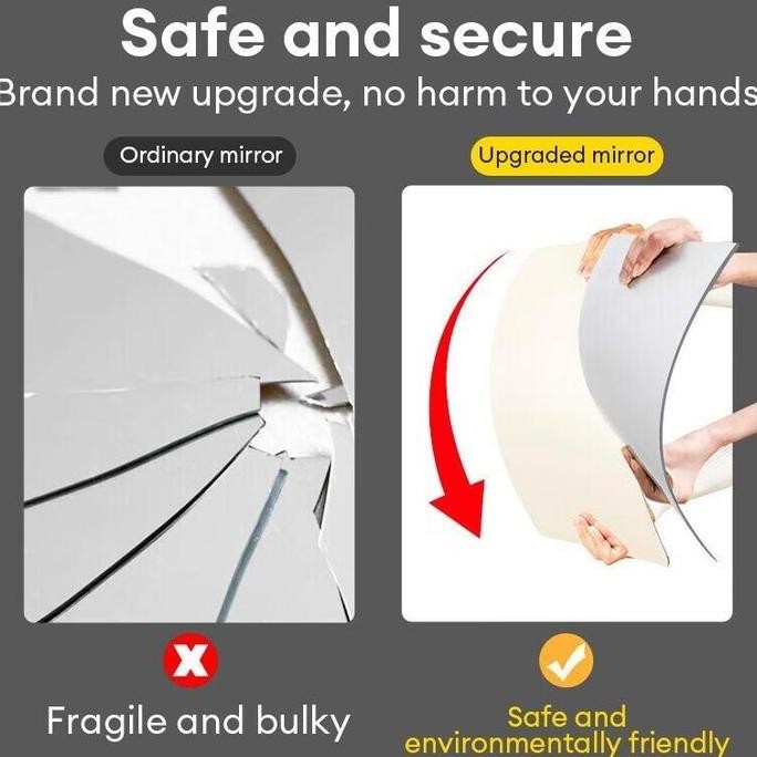 CERMIN FULL BODY CERMIN ACRYLIC PLASTIC STIKER TEMPEL CERMIN KAMAR