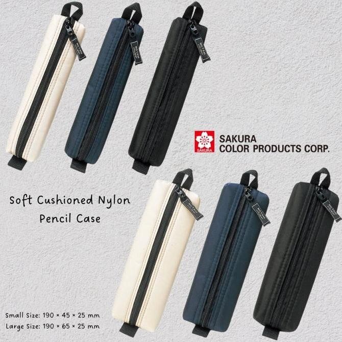 

NEW Sakura Craypas Notam Nylon Pencil Case Kotak Pensil Slim Storage Pouch