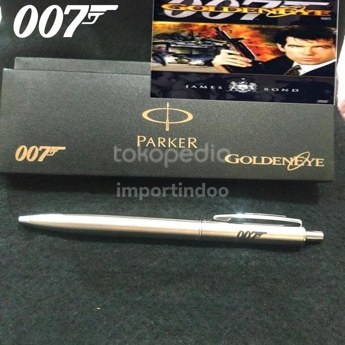 

TERBARU - bolpoint pulpen parker keren dan mewah 007 james bond stainless