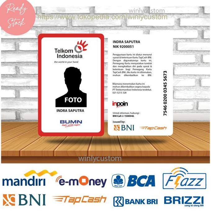 

READY E-Money Emoney Etoll BNI ID CARD Telkom Kartu Nama - 2 SISI NEW